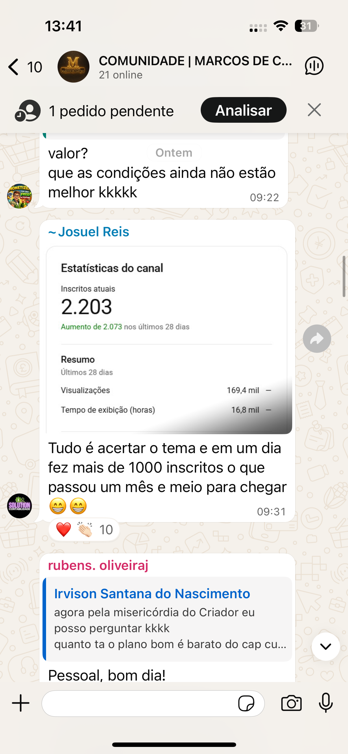 Comunidade - Resultados de alunos