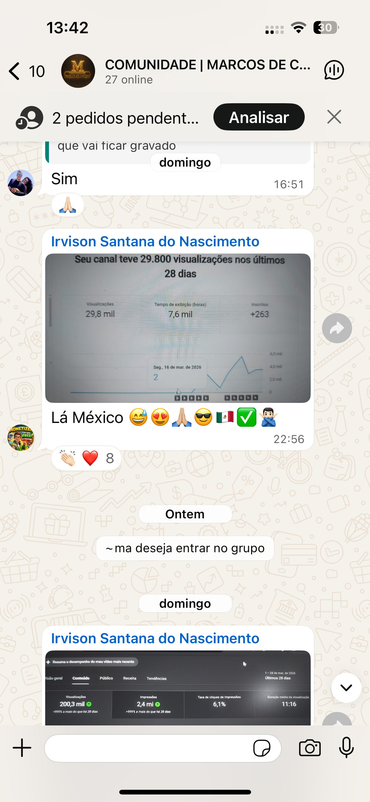 Comunidade - Resultados